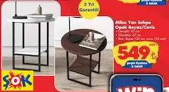 RUUM STORE MİLAS YAN SEHPA OPAK BEYAZ/CEVİZ RUUM STORE MİLAS YAN SEHPA OPAK BEYAZ/CEVİZ
